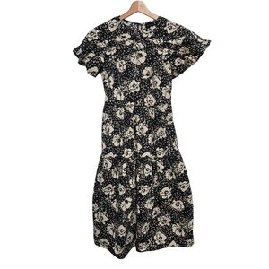 Who What Wear Floral Black Dress